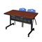 Kobe Rectangle Mobile table, 48" W, 29" H, Laminate Top, Cherry MKFTM4830CH47BE - alternate 1